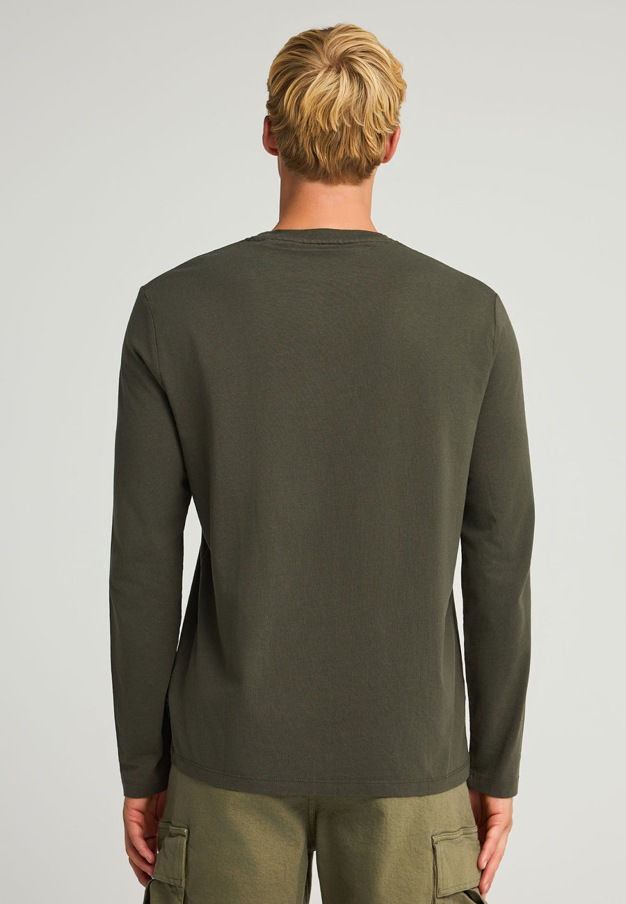 Tricou cu mânecă lungă și logo minimalist