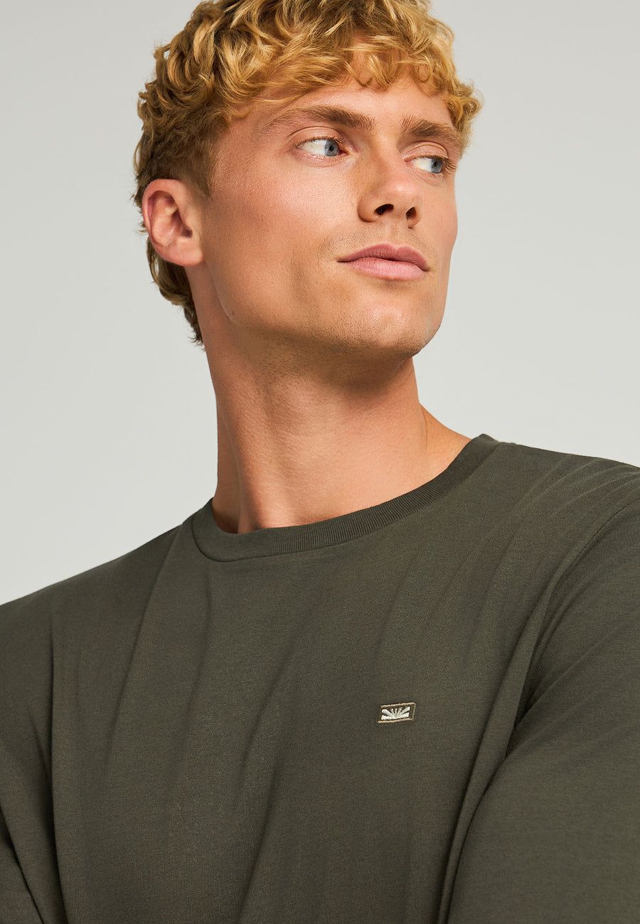 Tricou cu mânecă lungă și logo minimalist