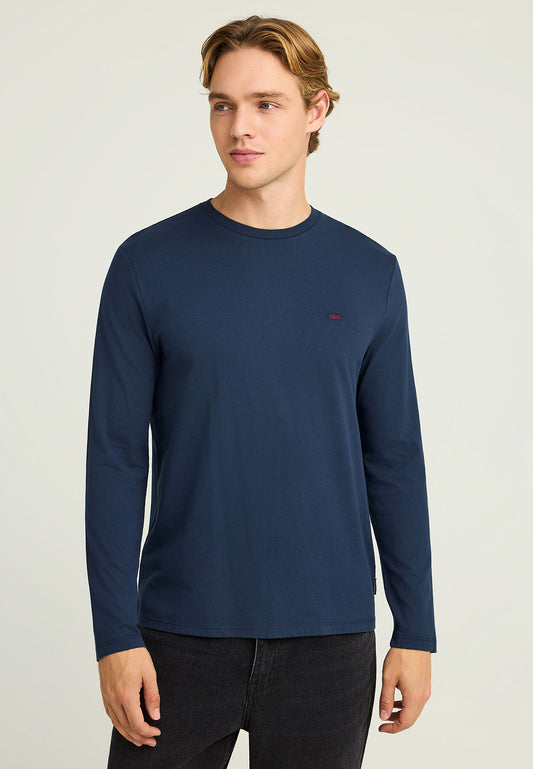 Tricou cu mânecă lungă și logo minimalist