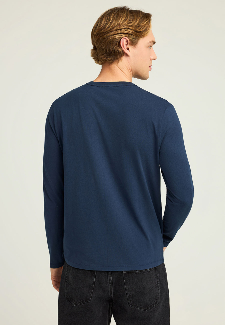 Tricou cu mânecă lungă și logo minimalist