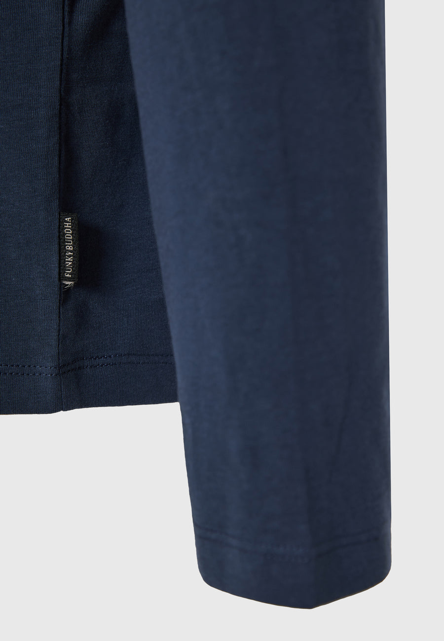 Tricou cu mânecă lungă și logo minimalist