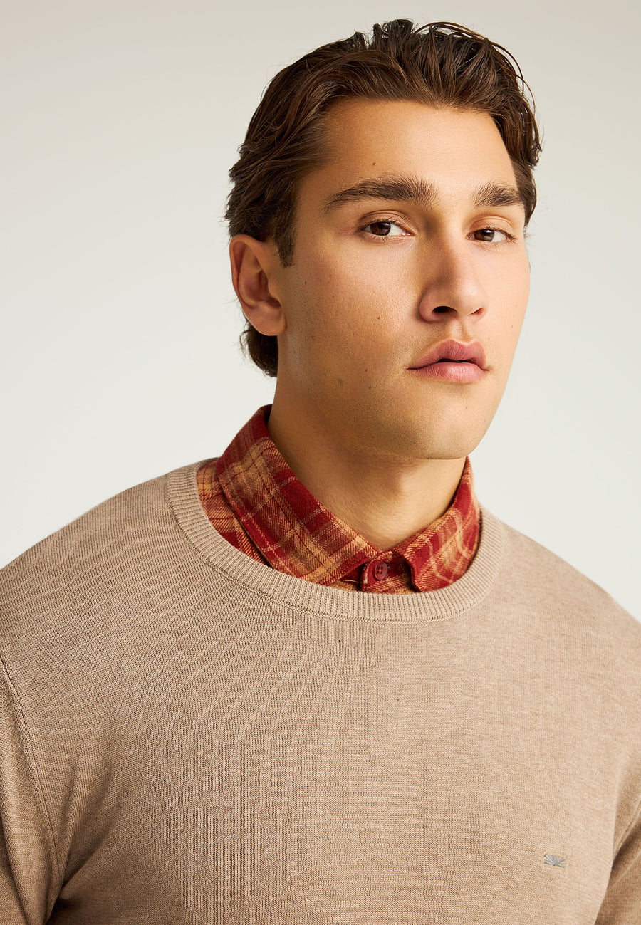 Pulover cu guler rotund pentru bărbați - Esențiale