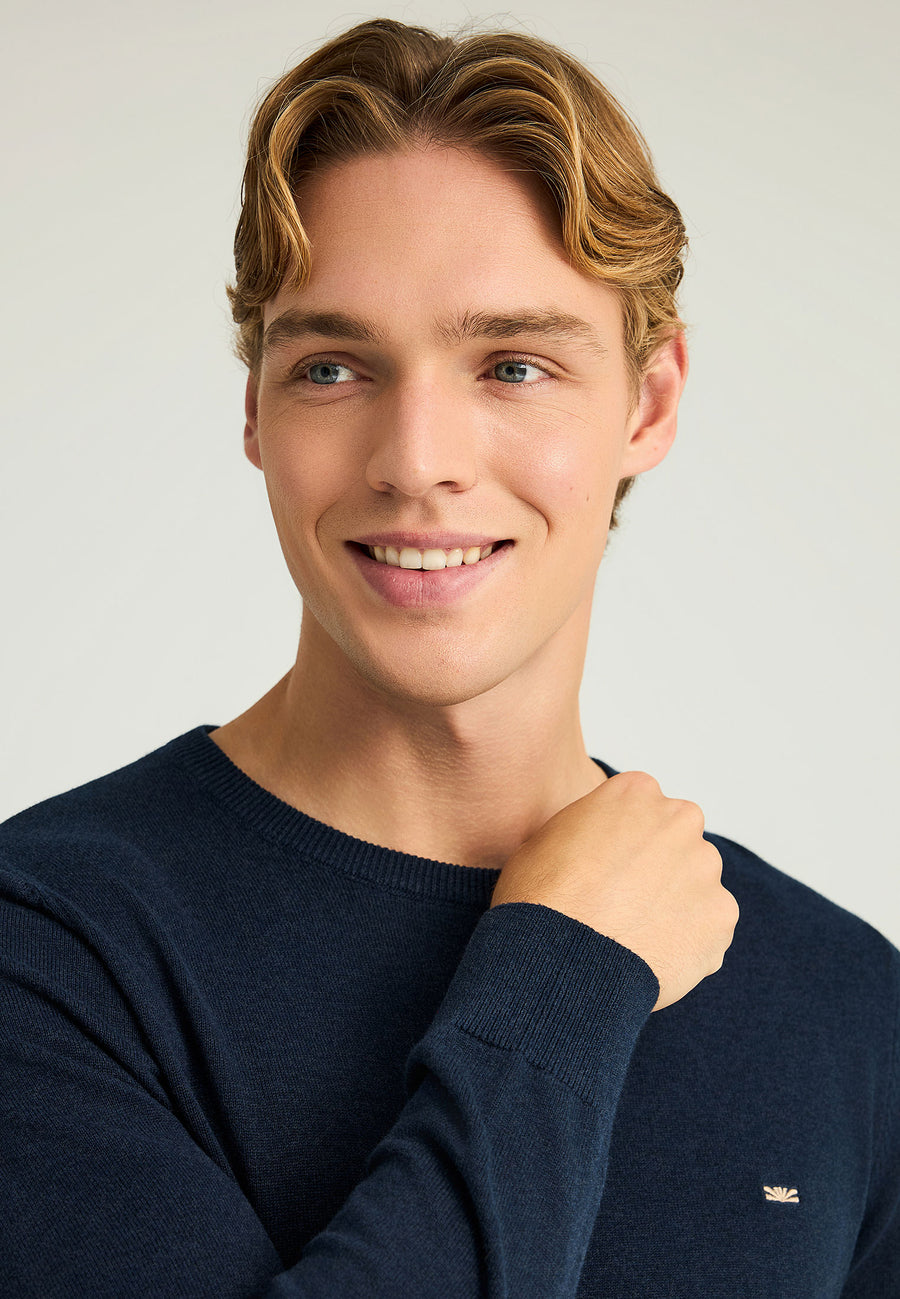 Pulover cu guler rotund pentru bărbați - Esențiale