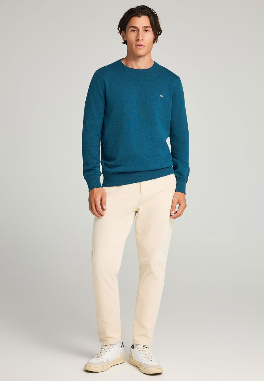 Pulover cu guler rotund pentru bărbați - Esențiale