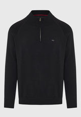 Pulover tricotat simplu cu fermoar pe jumătate pentru bărbați