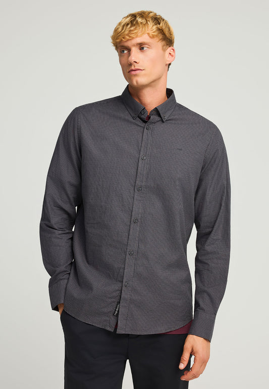 Cămașă bărbătească din bumbac cu carouri