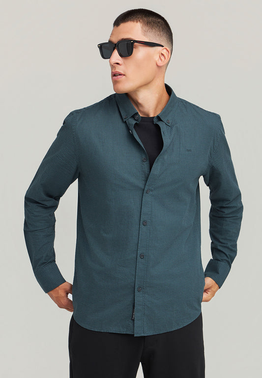 Cămașă bărbătească din bumbac cu carouri