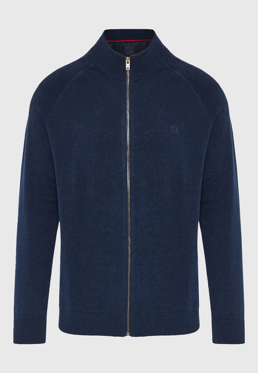 Cardigan tricotat cu fermoar pentru bărbați