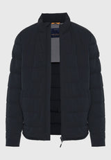 Jachetă matlasată casual cu guler înalt