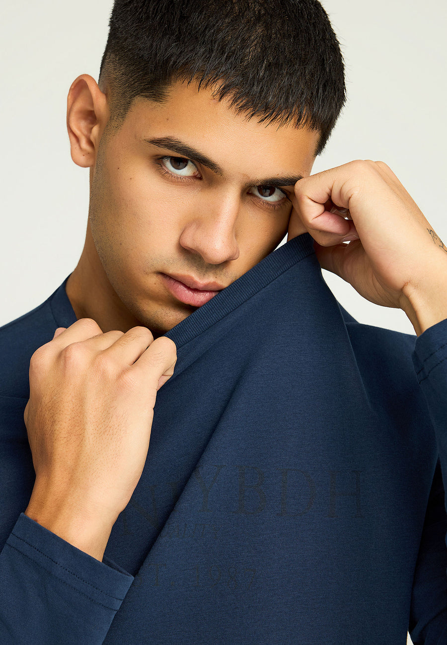 Tricou cu mânecă lungă și imprimeu funky cu piept de Buddha