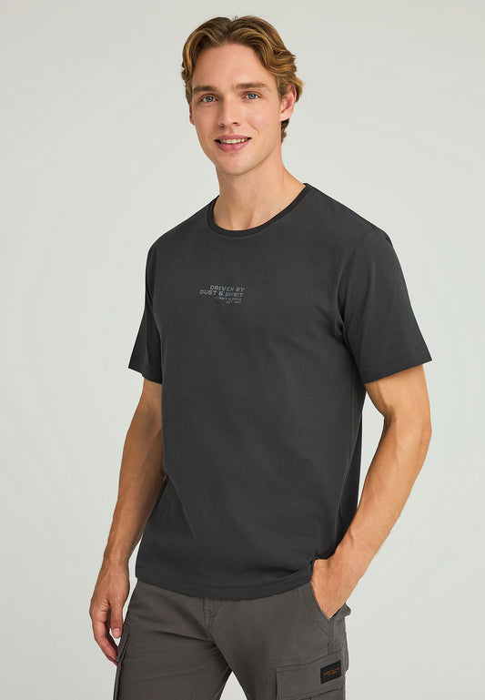 Tricou cu croială lejeră și imprimeu pe spate