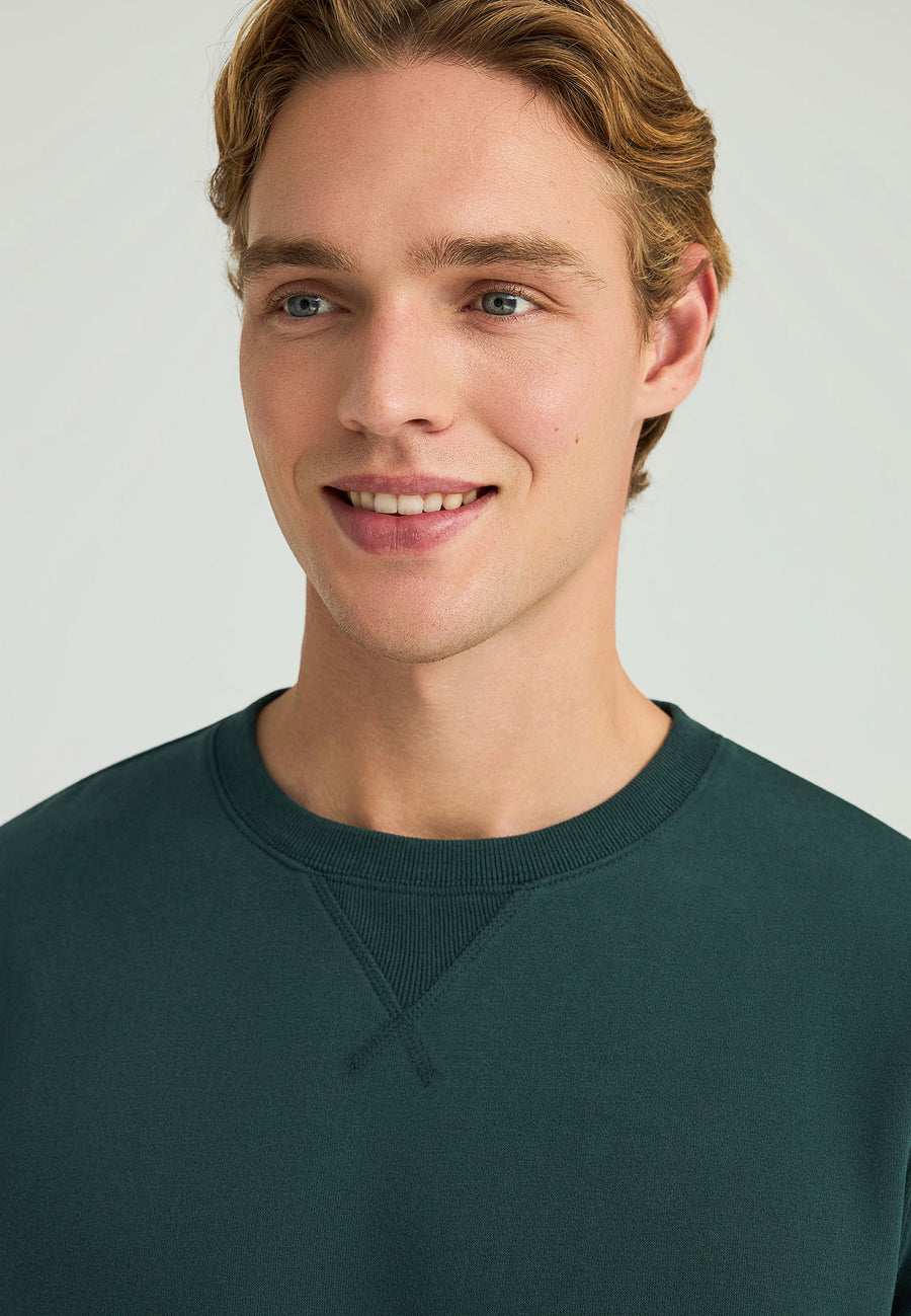 Hanorac simplu cu guler rotund pentru bărbați