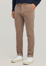 Pantaloni chino din catifea reiată pentru bărbați