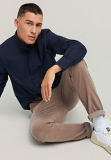 Pantaloni chino din catifea reiată pentru bărbați