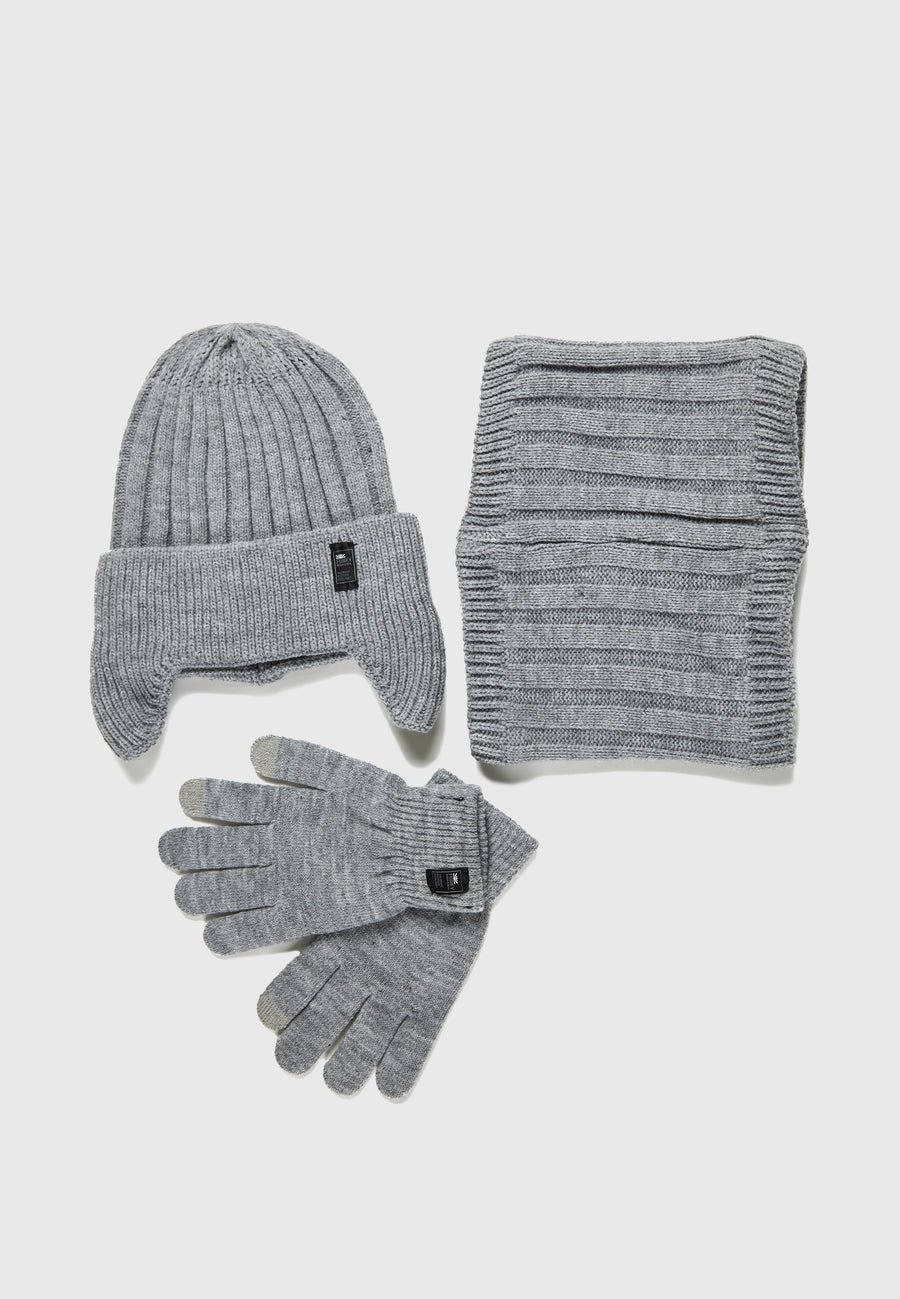 Men's set with gloves, neck warmer & beanie