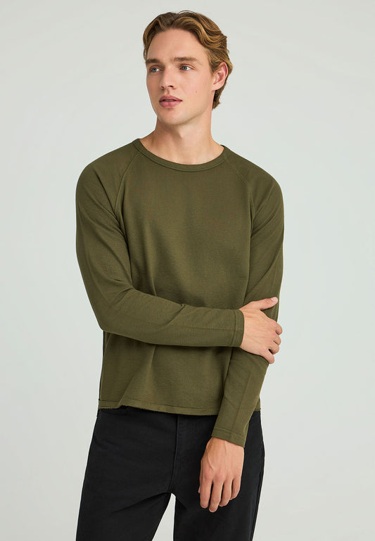 Tricou cu croială regulată și margini brute