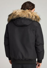 Parka pufoasă pentru bărbați cu glugă detașabilă