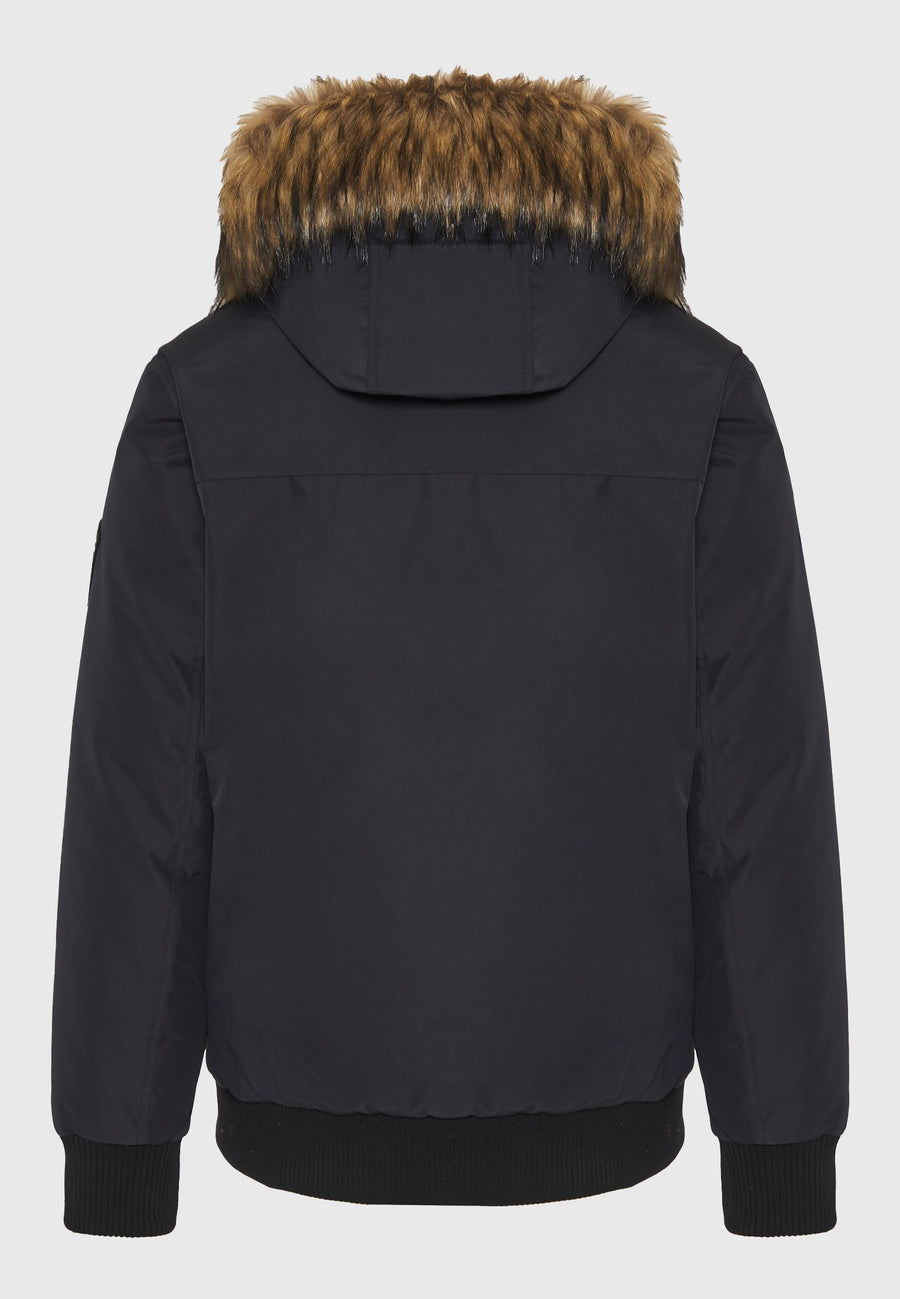 Parka pufoasă pentru bărbați cu glugă detașabilă