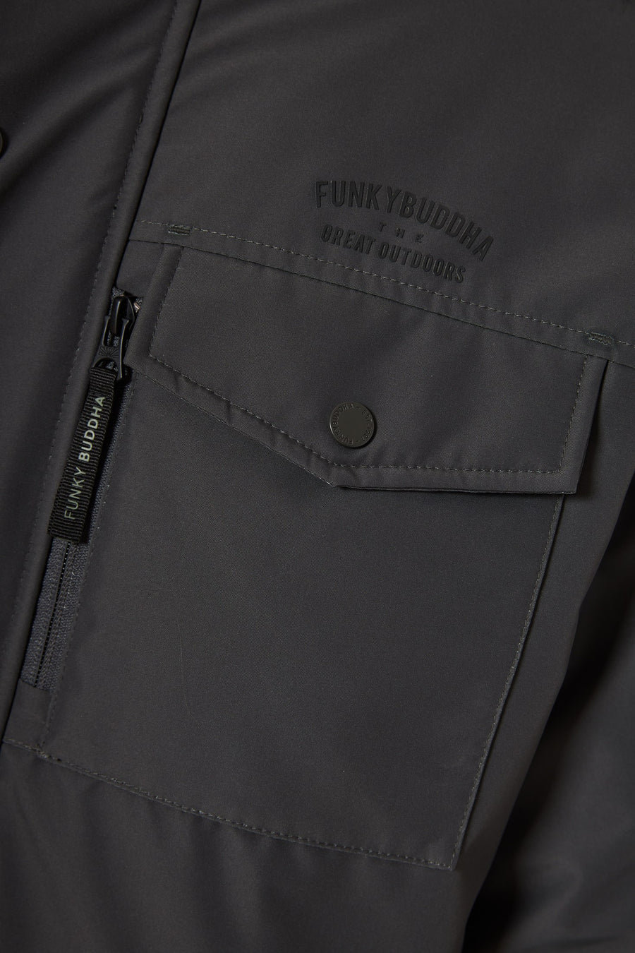 Parka pufoasă pentru bărbați cu glugă detașabilă