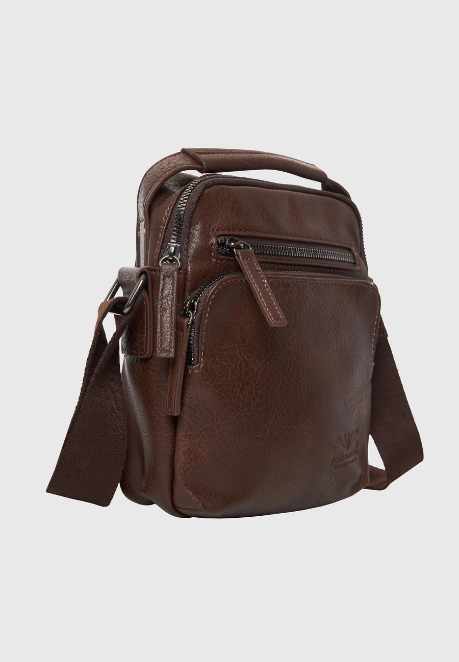 Geantă de umăr bărbătească din piele ecologică (PU)