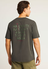 Tricou cu imprimeu text pe spate