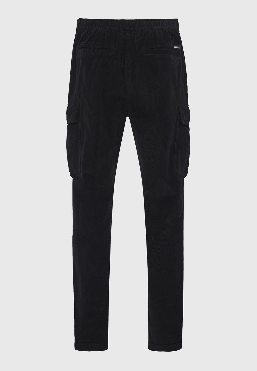 Pantaloni cargo din catifea reiată, croială lejeră, pentru bărbați