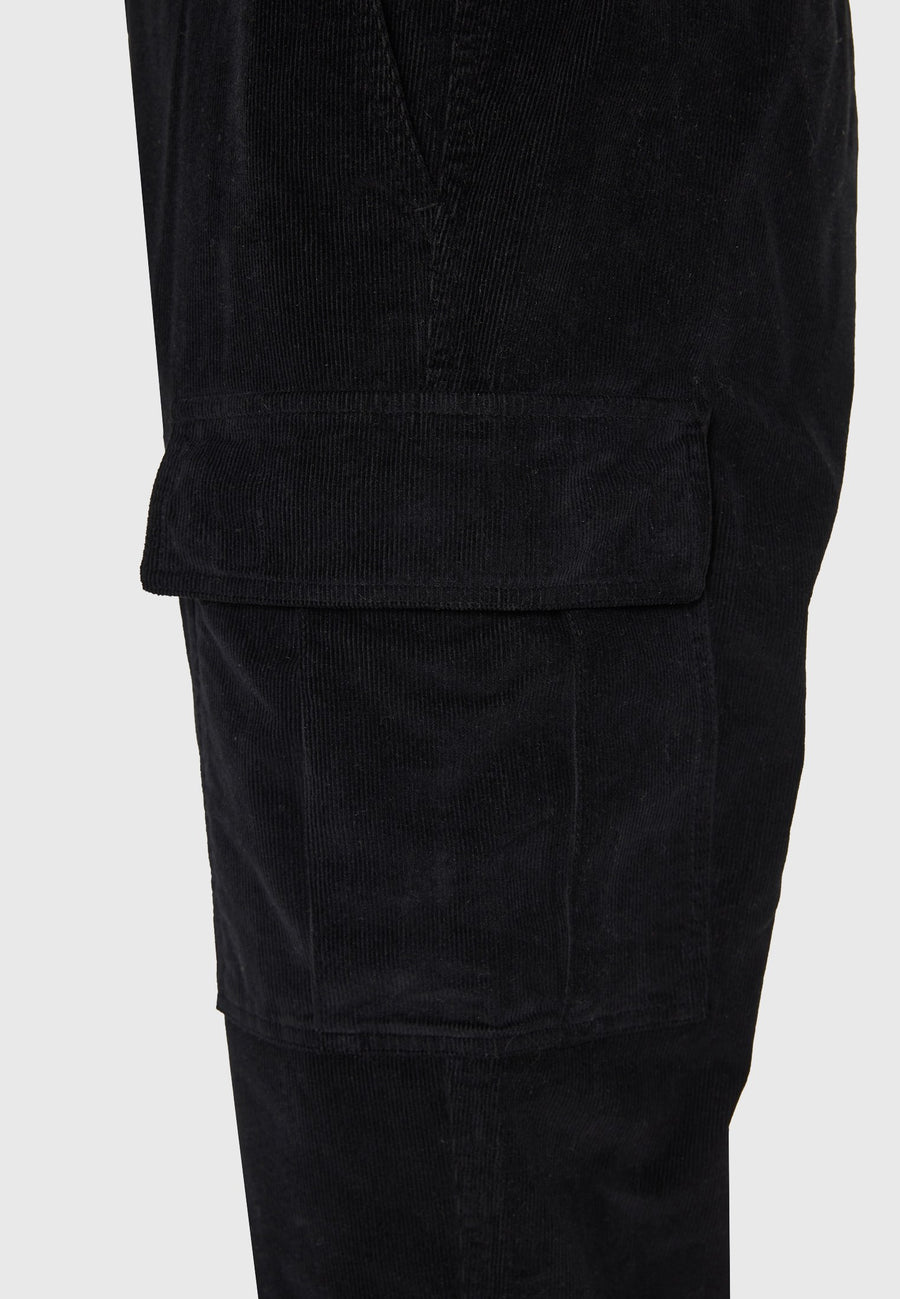 Pantaloni cargo din catifea reiată, croială lejeră, pentru bărbați