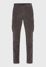 Pantaloni cargo din catifea reiată, croială lejeră, pentru bărbați