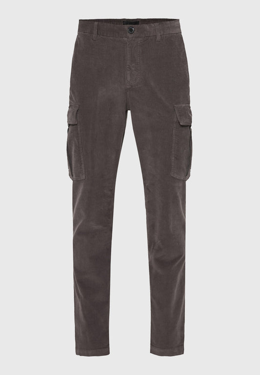 Pantaloni cargo din catifea reiată, croială lejeră, pentru bărbați