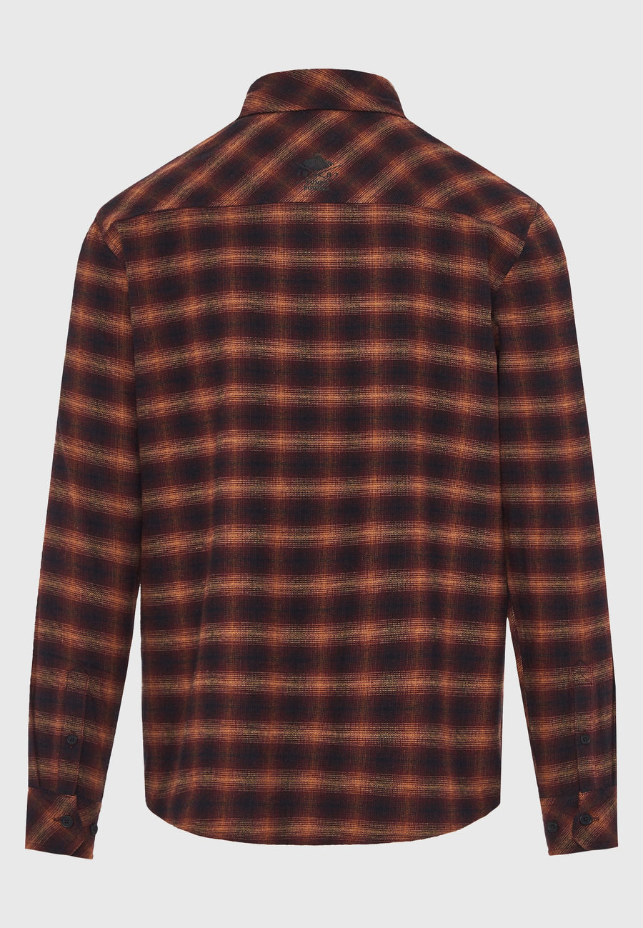 Cămașă bărbătească în carouri din bumbac, cu buzunare la piept