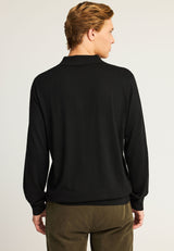 Tricou polo cu mânecă lungă din material tricotat