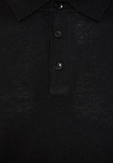 Tricou polo cu mânecă lungă din material tricotat