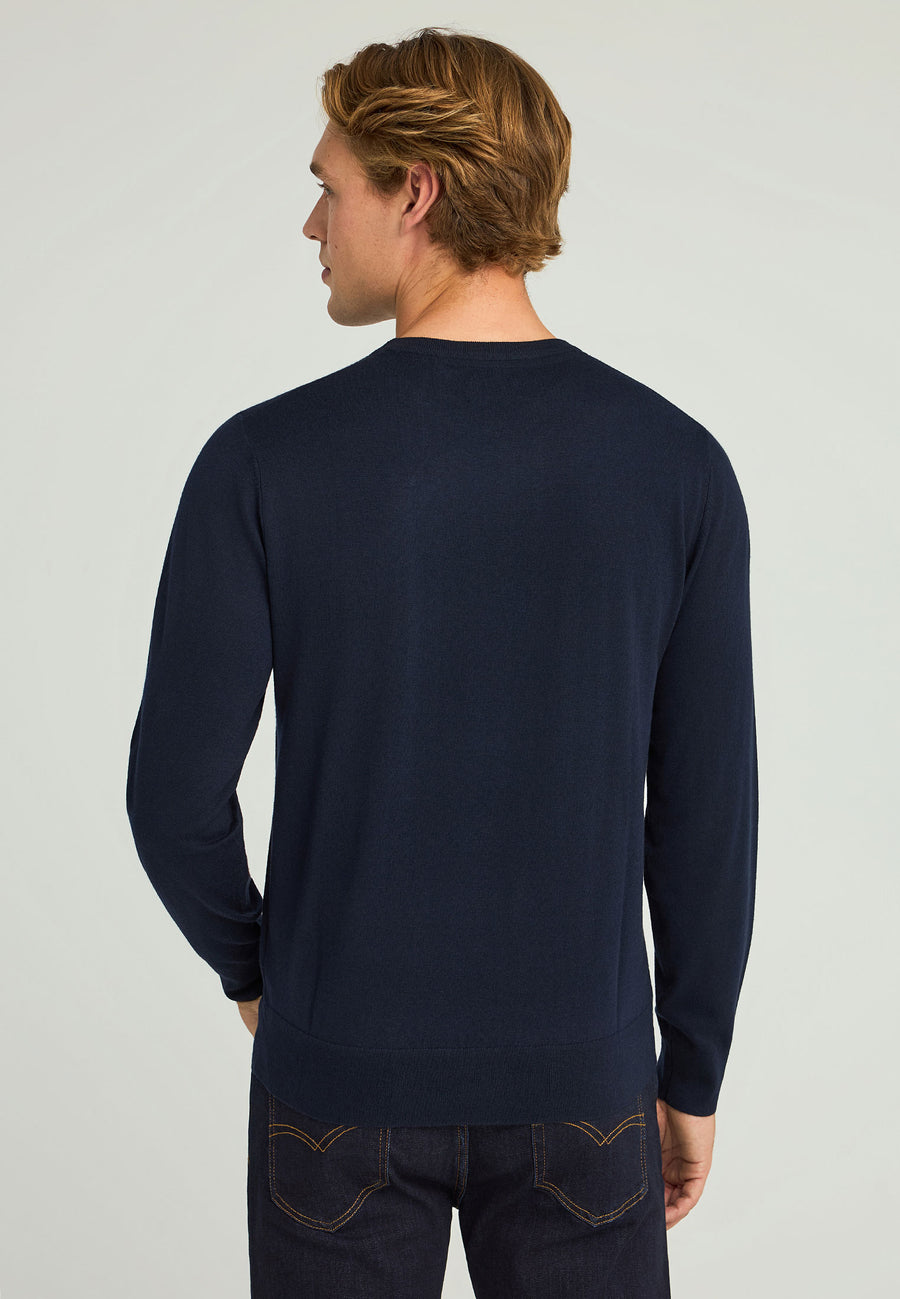 Pulover bărbătesc cu croială regulată, tricotat melanj