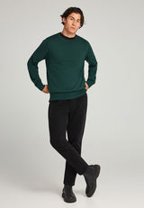 Pulover bărbătesc cu croială regulată, tricotat melanj