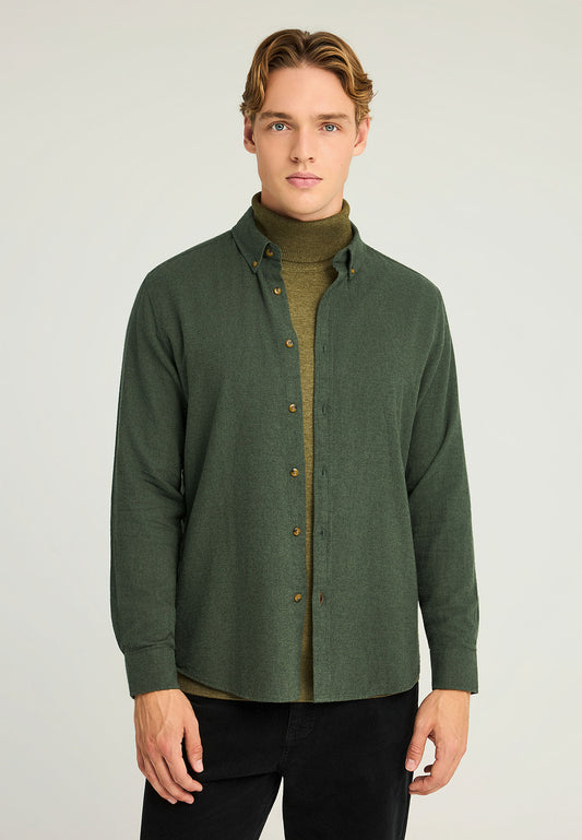 Cămașă oxford bărbătească cu guler cu nasturi - The Essentials