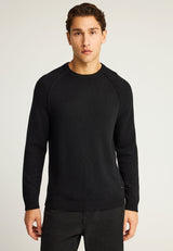 Pulover bărbătesc cu guler rotund