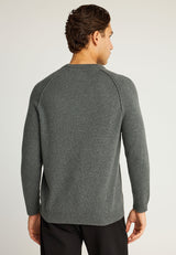 Pulover bărbătesc cu guler rotund