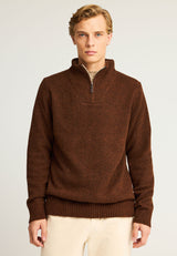 Pulover bărbătesc cu fermoar pe jumătate