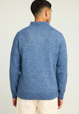 Pulover bărbătesc cu fermoar pe jumătate