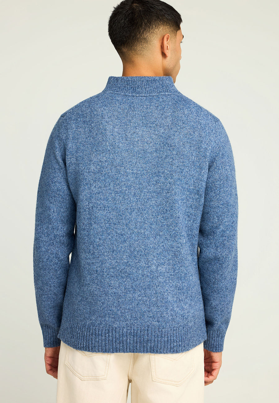 Pulover bărbătesc cu fermoar pe jumătate