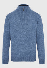 Pulover bărbătesc cu fermoar pe jumătate