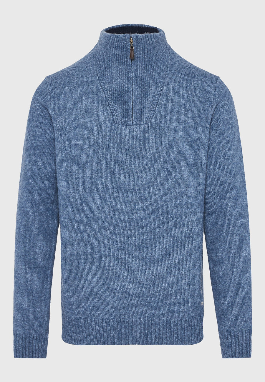 Pulover bărbătesc cu fermoar pe jumătate