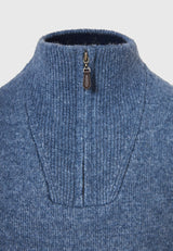 Pulover bărbătesc cu fermoar pe jumătate