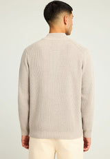 Pulover bărbătesc cu fermoar pe jumătate