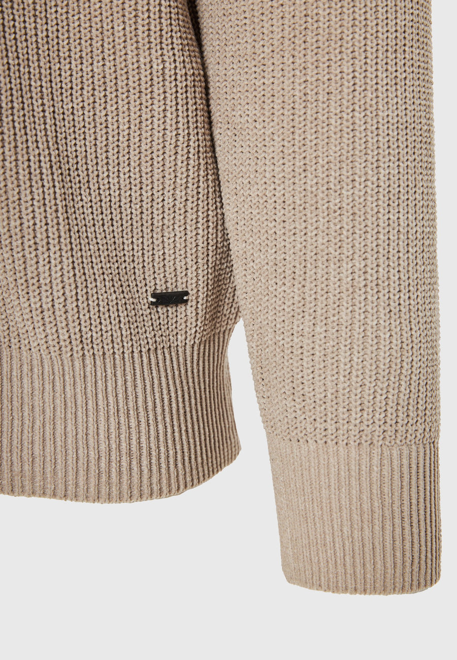 Pulover bărbătesc cu fermoar pe jumătate