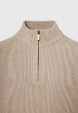 Pulover bărbătesc cu fermoar pe jumătate