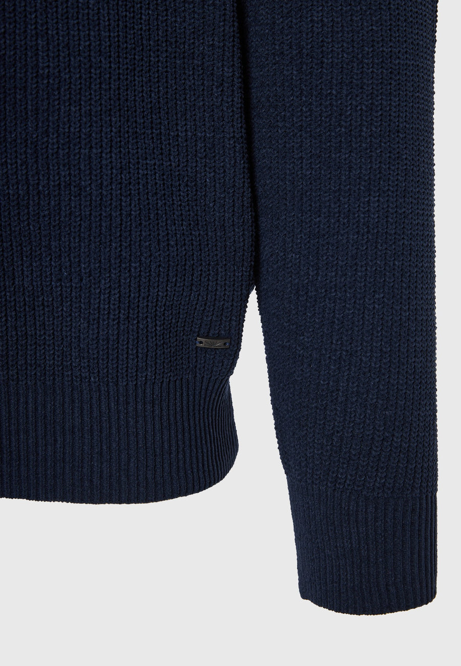 Pulover bărbătesc cu fermoar pe jumătate