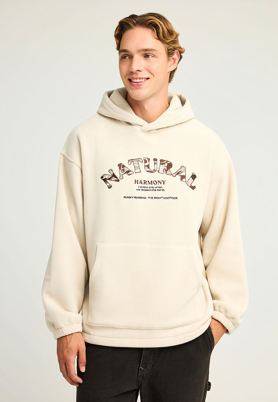 Hanorac bărbătesc sustenabil cu imprimeu pe piept