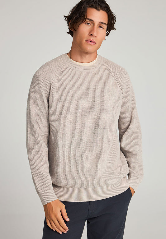 Pulover tricotat cu guler rotund pentru bărbați