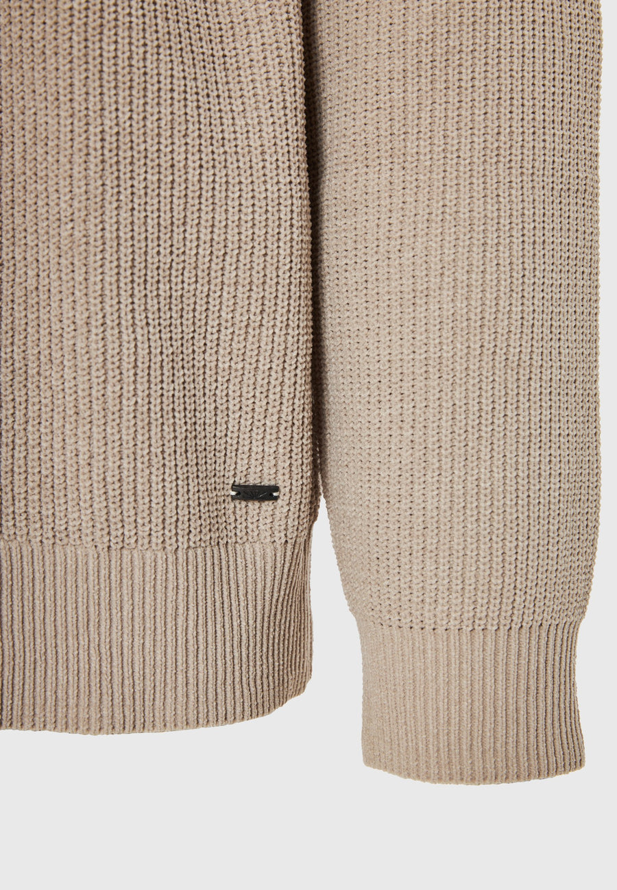 Pulover tricotat cu guler rotund pentru bărbați